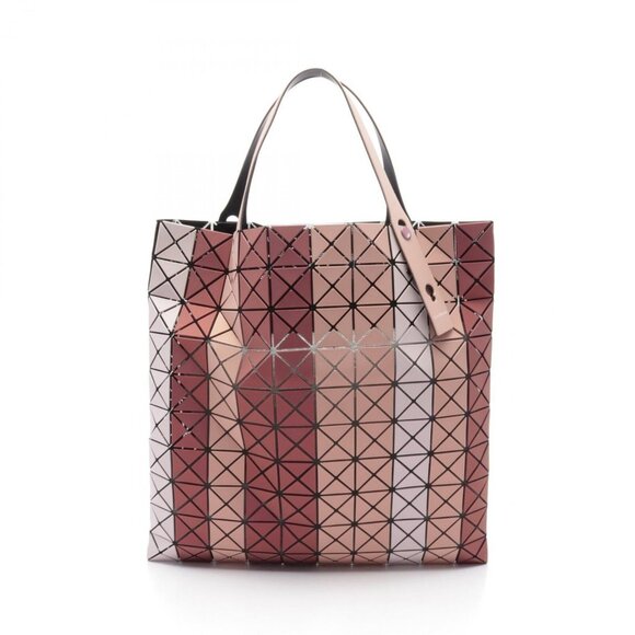 BAO BAO ISSEY MIYAKE Tote Bag BB33AG543 canvas Pink Red White Used Women - Picture 1 of 5